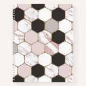 Modern geometrisches Marble Hexagon-Muster Notizblock (Vorderseite)