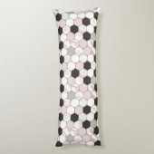 Modern geometrisches Marble Hexagon-Muster Seitenschläferkissen (Rückseite (Vertikal))