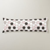 Modern geometrisches Marble Hexagon-Muster Seitenschläferkissen (Vorderseite)