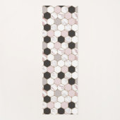 Modern geometrisches Marble Hexagon-Muster Yogamatte (Vorderseite)
