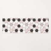 Modern geometrisches Marble Hexagon-Muster Yogamatte (Vorderseite (Horizontal))