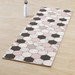 Modern geometrisches Marble Hexagon-Muster Yogamatte