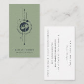 Modern Geometrisches Palm Tree Beach Logo Visitenkarte (Vorne/Hinten)