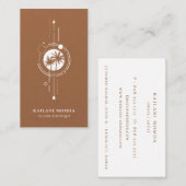 Modern Geometrisches Palm Tree Beach Logo Visitenkarte (Vorne/Hinten)