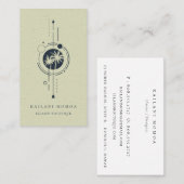 Modern Geometrisches Palm Tree Beach Logo Visitenkarte (Vorne/Hinten)