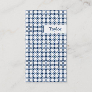 Modern Geometry Business Cards - Navy Blue Visitenkarte