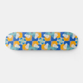 Modern Geometry Skateboard - Grüne Quadrate (Horizontal)