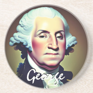 Modern George Washington Getränkeuntersetzer