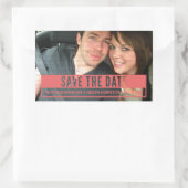 Modern geschnitten, Save the Date Aufkleber (Tasche)