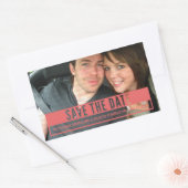 Modern geschnitten, Save the Date Aufkleber (Umschlag)