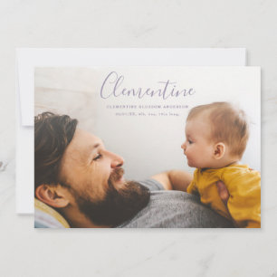 Modern geschriebener Name Foto polka dot Geburtsor Ankündigung