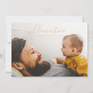 Modern geschriebener Name Foto polka dot Geburtsor Ankündigung