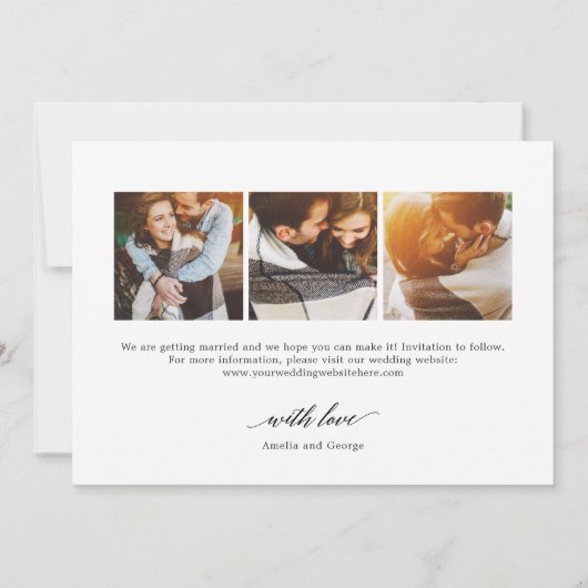 Modern gestaltbare, farbige Save the Date-Karte fü Dankeskarte (Rückseite)