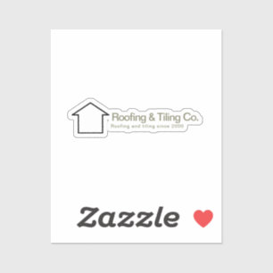 Modern gestaltete Dachziegel-Firmenlogo Aufkleber