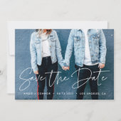 Modern gestaltete Save the Date Fotokarte (Vorderseite)