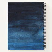 Modern gestaltetes blaues Wash-Logo für die Marine Notizblock (Rückseite)