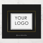 Modern gestaltetes Logo für die Firma Black Gold F Bierflaschenetikett (Einzelnes Label)