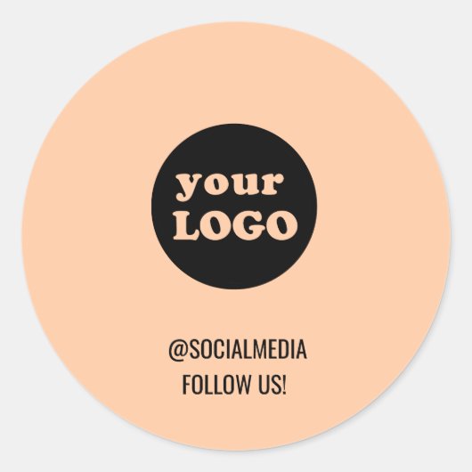 Modern gestaltetes Logo für kundenspezifische Gesc Runder Aufkleber (Vorderseite)