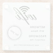 Modern gestaltetes Logo für moderne Hotels Wifi Glasuntersetzer (Rückseite)