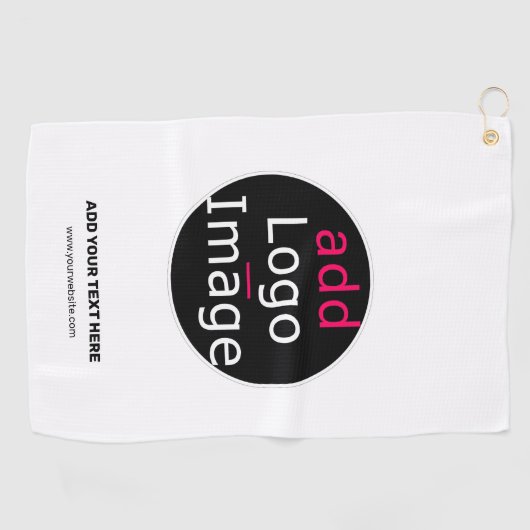 Modern gestaltetes Logo mit individuellem Design i Golfhandtuch (Horizontal)