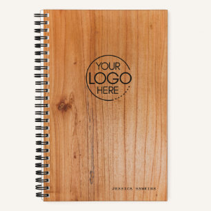 Modern gestaltetes Wood Veneer Print Logo Notizblock