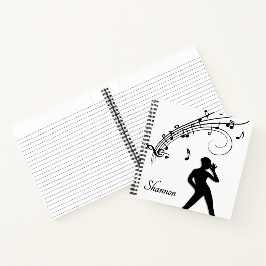 Modern Gestochen Dancer Personal Notizblock (Innenseite)