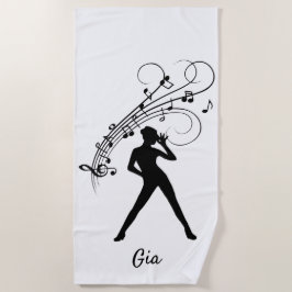 Modern Gestochen Dancer Personal Strandtuch