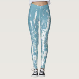 modern, gestört, Abstrakt, blau Cool Leggings