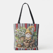 Modern gestreift mit Gnom Tasche (Rückseite)