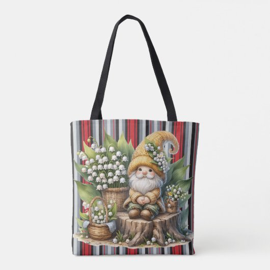 Modern gestreift mit Gnome Tasche (Rückseite)