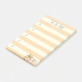 Modern gestreift, Muscheln, zu benennen Post-it Klebezettel (angewinkelt)