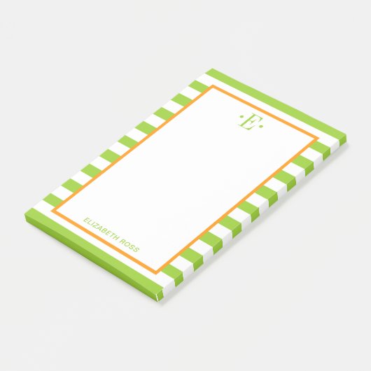 modern gestreift post-it klebezettel (angewinkelt)