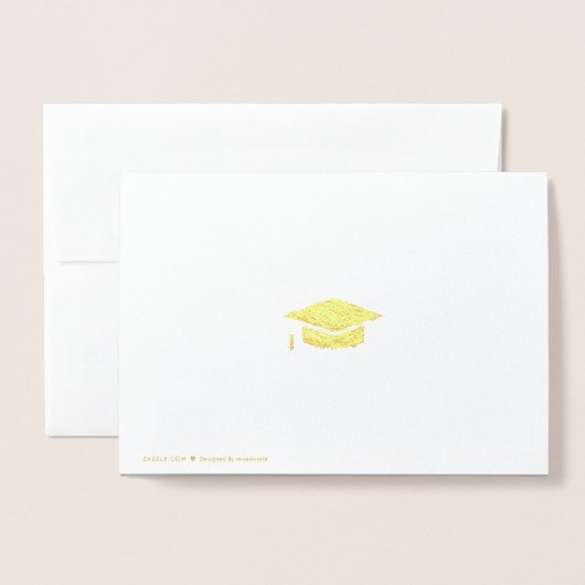 modern, gestreift und elegant graduiert . grad gol folienkarte (Rückseite mit Umschlag)