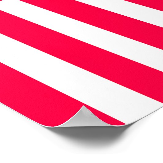 Modern gestreifter Streifen mit Monogramm Poster (Ecke)