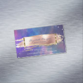 Modern gestrichene Farbtöne, Pinselstriche, Goldra Magnetische Visitenkarte (Beispiel)