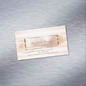 Modern gestylt, Brush Stroke, Gold Rahmen Magnetische Visitenkarte (Beispiel)