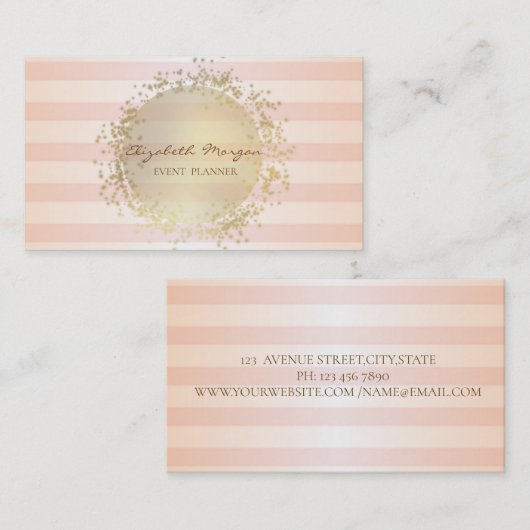 Modern gestylt,Gold Visitenkarte (Vorne/Hinten)