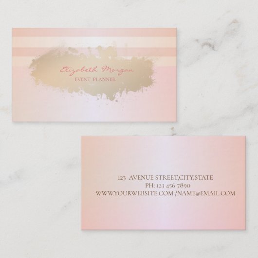Modern gestylt,Paint Stroke Visitenkarte (Vorne/Hinten)