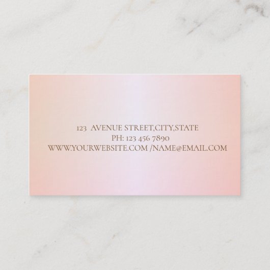 Modern gestylt,Paint Stroke Visitenkarte (Rückseite)