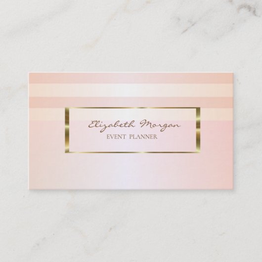 Modern gestylter, goldfarbener Rahmen Visitenkarte (Vorderseite)