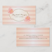 Modern gestylter Rahmen, Goldrahmen, Rose Visitenkarte (Vorne/Hinten)