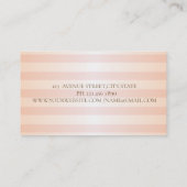 Modern gestylter Rahmen, Goldrahmen, Rose Visitenkarte (Rückseite)