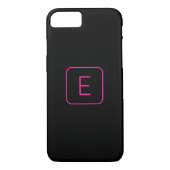 Modern gestyltes Anfangsmonogramm | Rosa und Schwa Case-Mate iPhone Hülle (Rückseite)