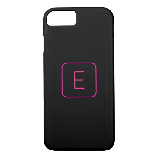 Modern gestyltes Anfangsmonogramm | Rosa und Schwa Case-Mate iPhone Hülle (Rückseite)