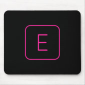 Modern gestyltes Anfangsmonogramm | Rosa und Schwa Mousepad (Vorne)