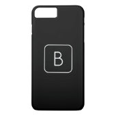 Modern gestyltes Anfangsmonogramm | Weiß und Schwa Case-Mate iPhone Hülle (Rückseite)