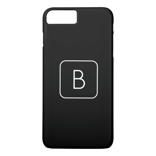 Modern gestyltes Anfangsmonogramm | Weiß und Schwa Case-Mate iPhone Hülle (Rückseite)