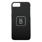 Modern gestyltes Anfangsmonogramm | Weiß und Schwa Case-Mate iPhone Hülle (Rückseite)