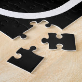 Modern gestyltes Anfangsmonogramm | Weiß und Schwa Puzzle (Seite)