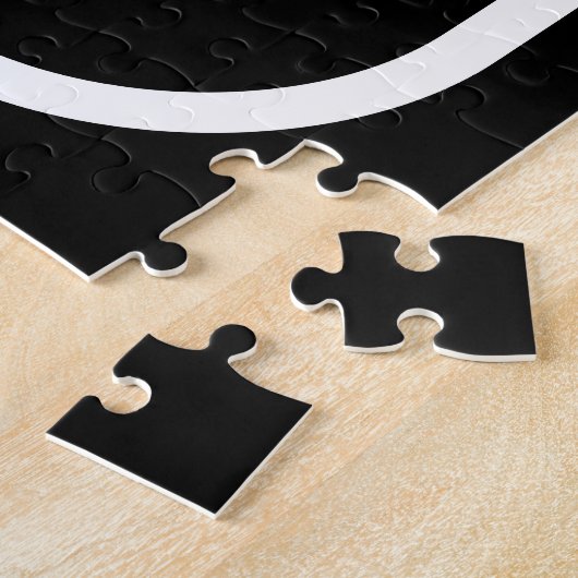 Modern gestyltes Anfangsmonogramm | Weiß und Schwa Puzzle (Seite)